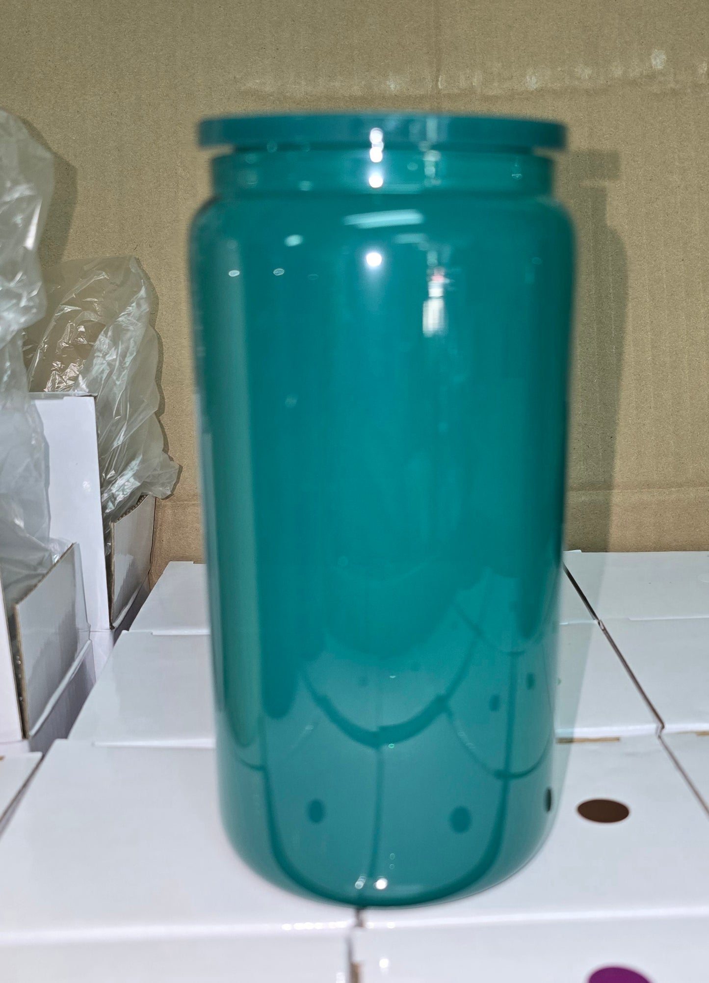 16oz Glass Can Tumbler in Fall Colors