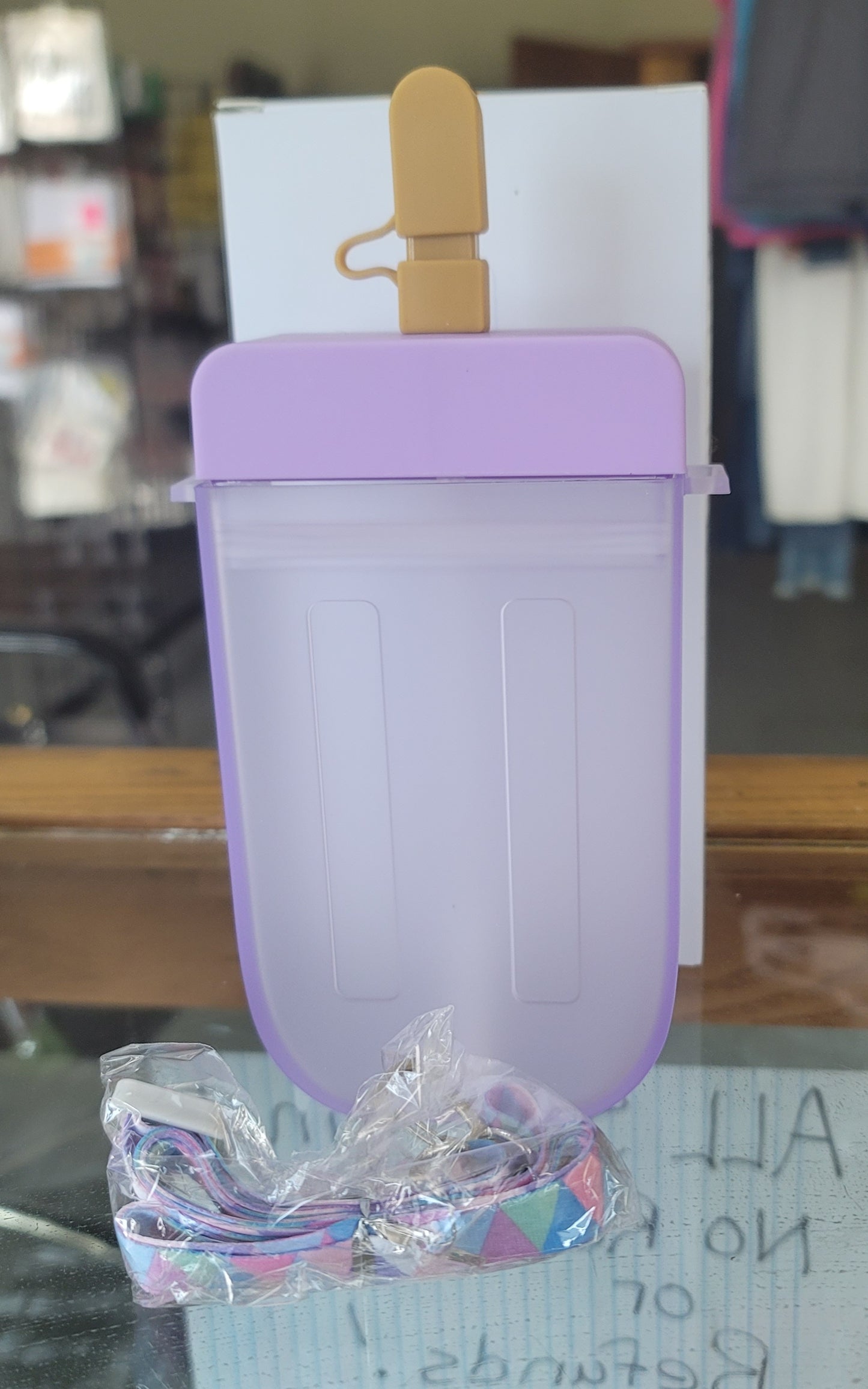 10oz Kid's Plastic Popsicle Cup w/Shoulder Strap