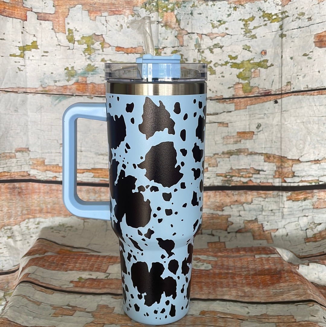 40oz Cow Print
