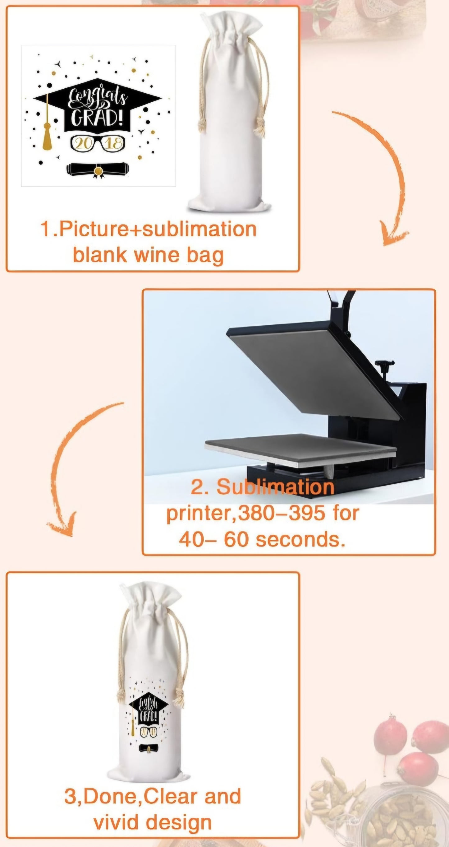 Sublimation Wine Bottle Bags-Blanks