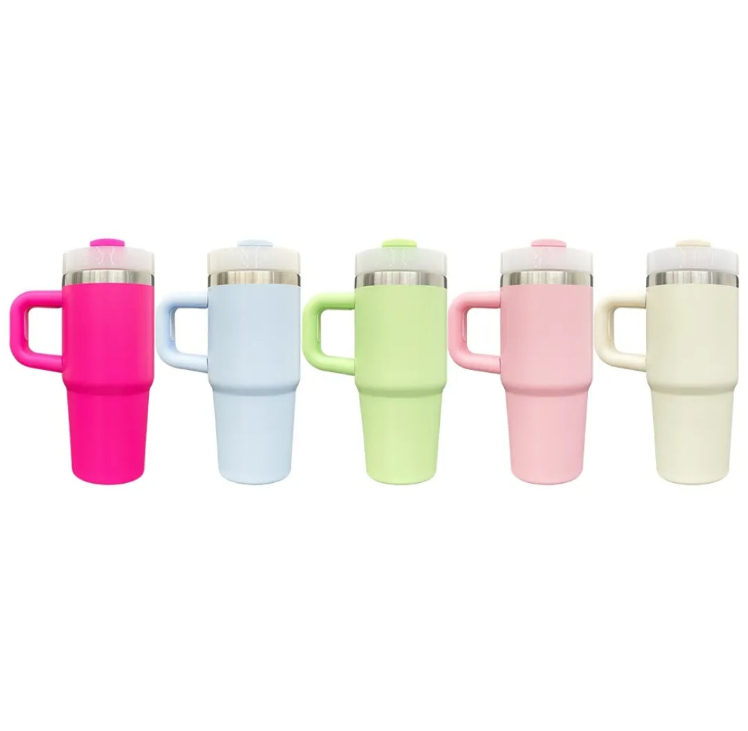 14oz SUBLIMATION MACARON TUMBLER W/HANDLE