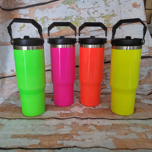 30oz NEON FLIP TOP