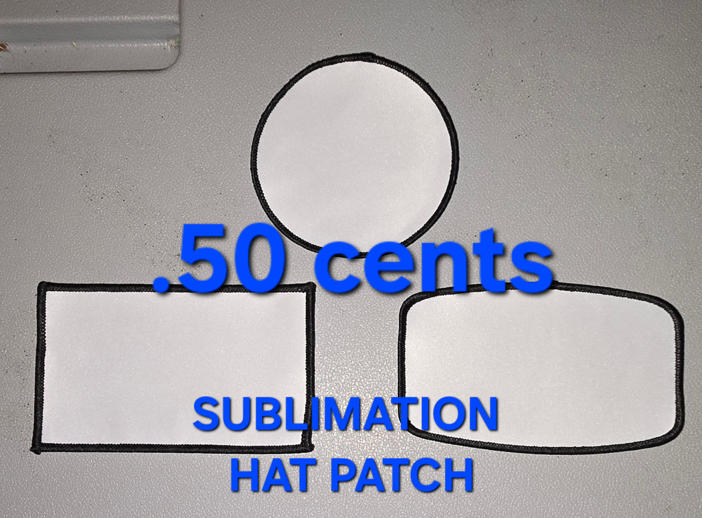 Sublimation Iron-On Hat Patches
