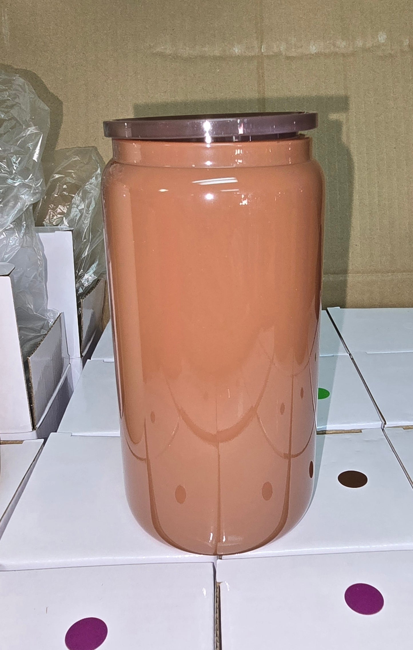 16oz Glass Can Tumbler in Fall Colors