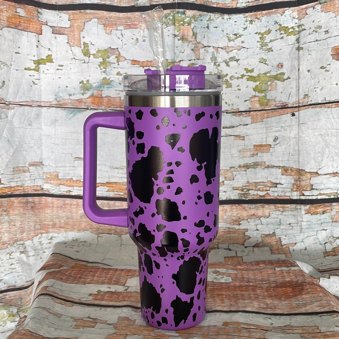 40oz Cow Print