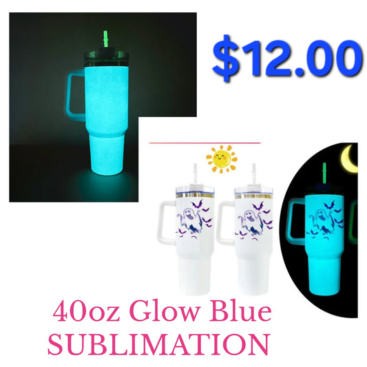 40oz White Glow Tumbler-SUBLIMATION