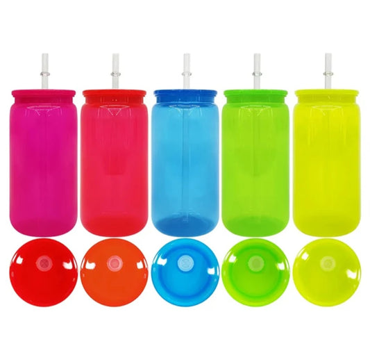 16oz Neon Plastic Tumblers