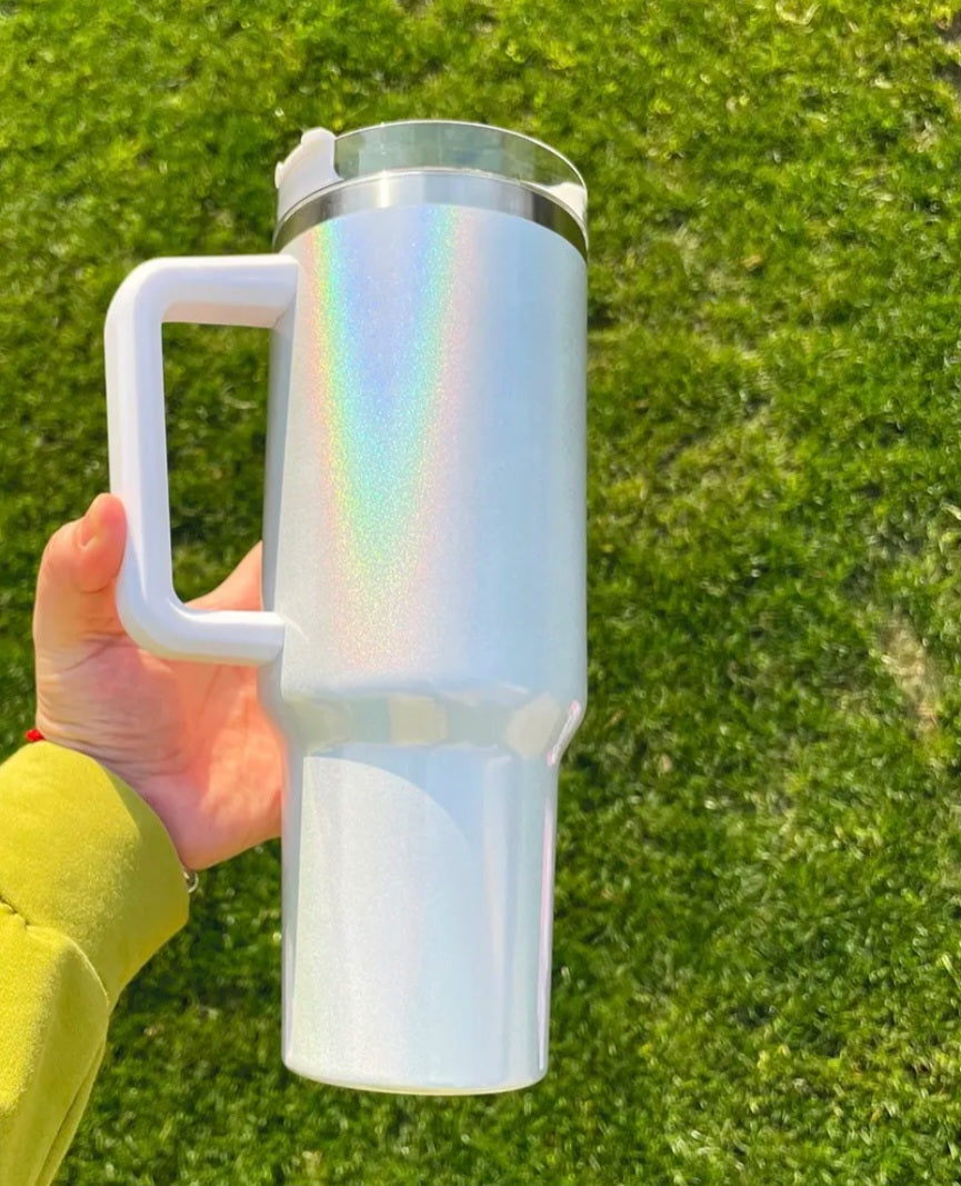 40oz SUBLIMATION Shimmer Tumbler