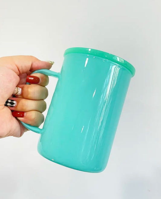 15oz SUBLIMATION Macaron Tumbler Mug-GLASS