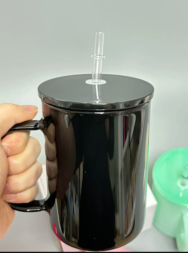 15oz SUBLIMATION Macaron Tumbler Mug-GLASS