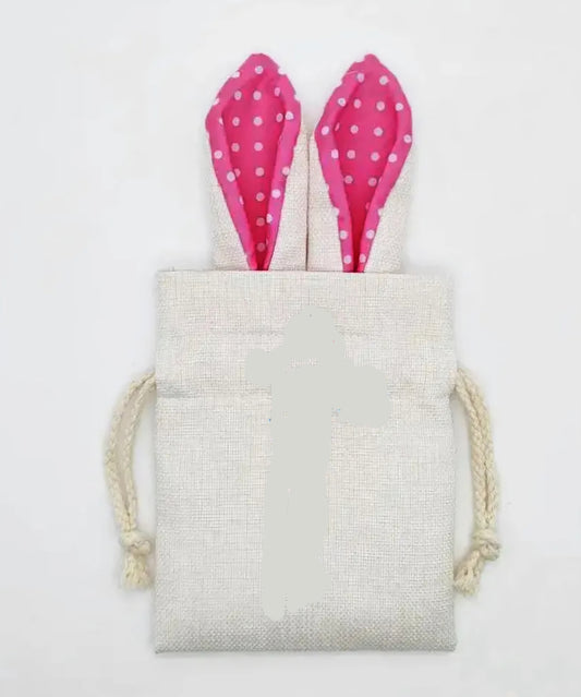 6 inch SUBLIMATION Easter Bunny Bags w/Drawstring