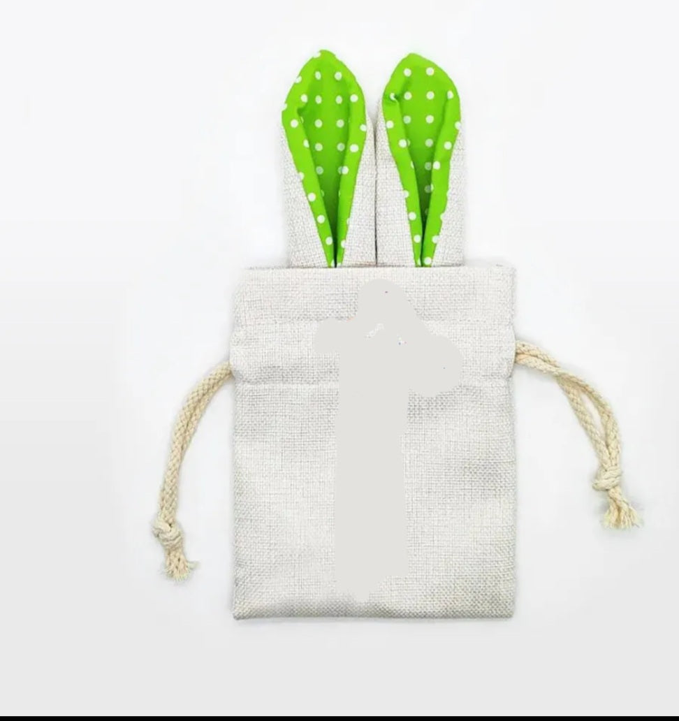 6 inch SUBLIMATION Easter Bunny Bags w/Drawstring