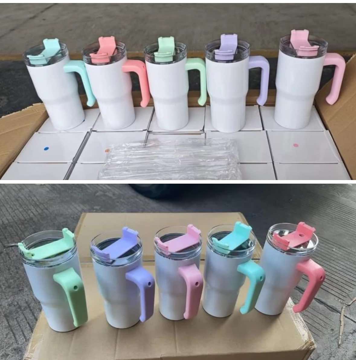 20oz Kid's- White w/Colored Handles