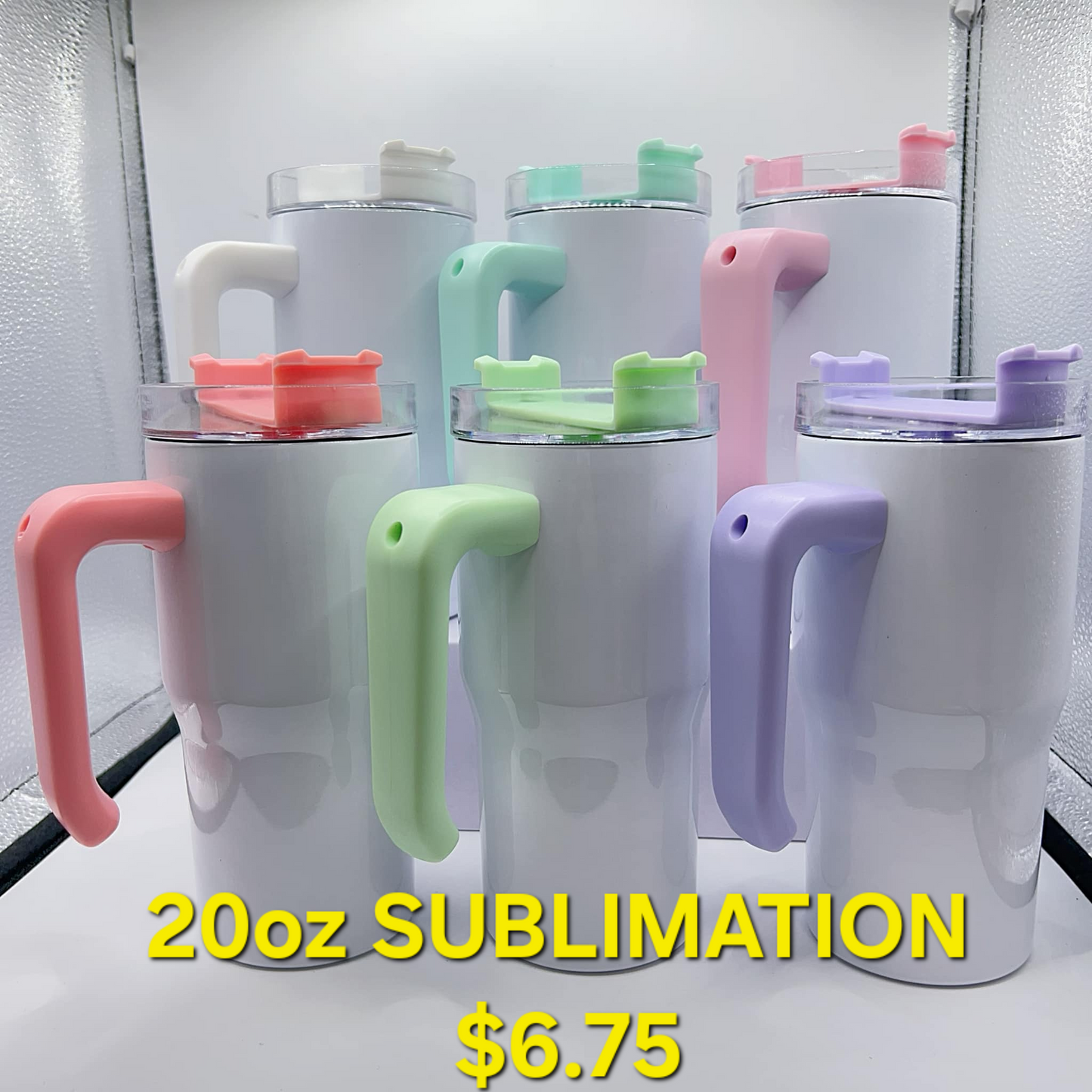 20oz Kid's- White w/Colored Handles
