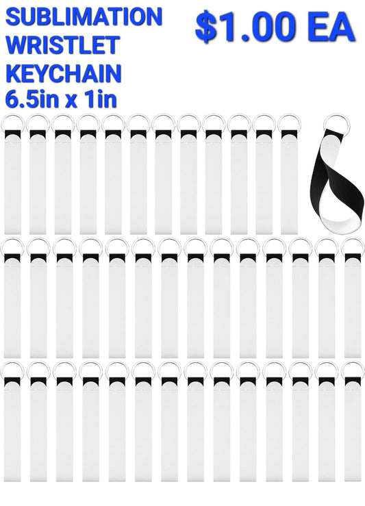 6.5in Sublimation Wristlet Keychain